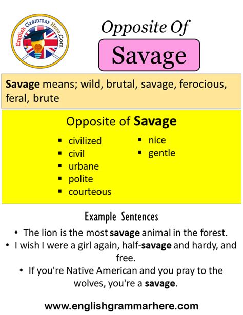 antonyms of savage